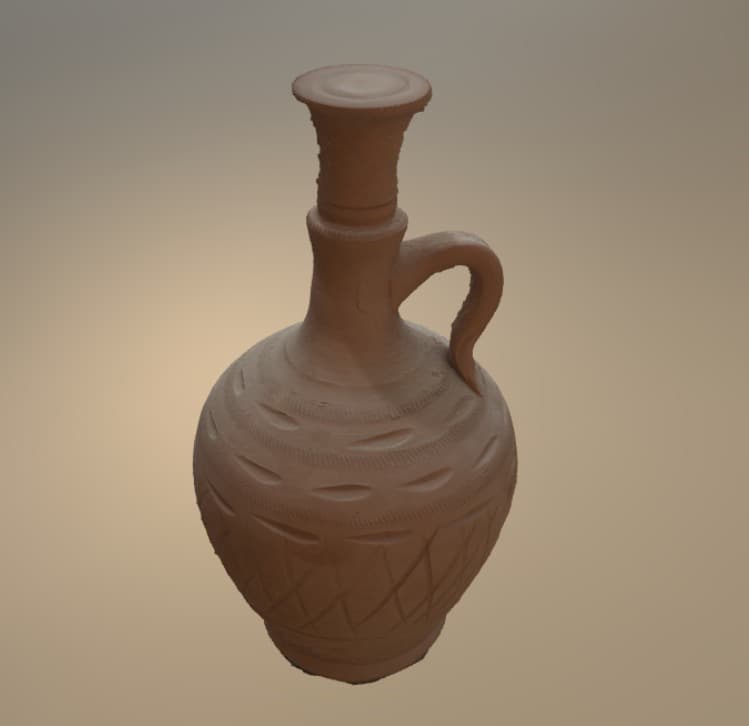 Ancient Sumerian clay storage jar artifact