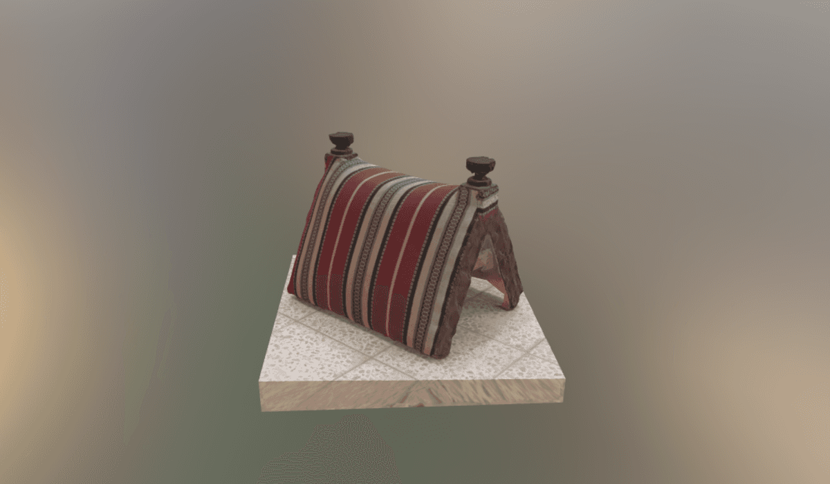 Traditional Bedouin camel saddle chair artifact
